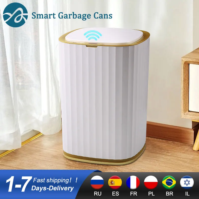 

Smart Sensor Garbage Bin Trash Can Kitchen bathroom Electronic Automatic Induction Waterproof Household Toilet Smart Garbage Can