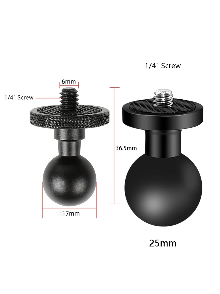 AliExpress Yaoiler 17mm / 25mm 1 inch Ball Head Mount Adapter 1/4 Screw Super Clamp Clip for Motorcycle Bike Riding Extension Action Camera Bracket