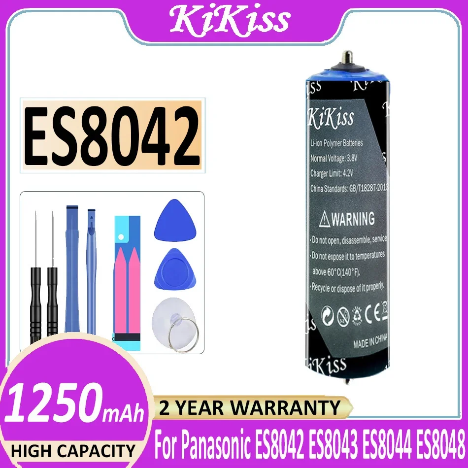 Battery 1250mAh For Panasonic Electric Shaver Epilator Massage ES8042 ES8043 ES8044 ES8048 Bateria