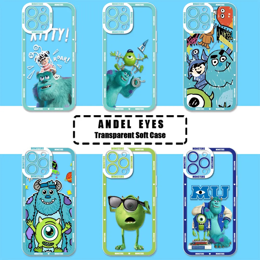 Cool Disney Monsters Inc Phone Case For Motorola MOTO G73 G72 G71 G60S G53 G52 G32 G30 G22 G9 Edge 40 Pro Plus Transparent Cover