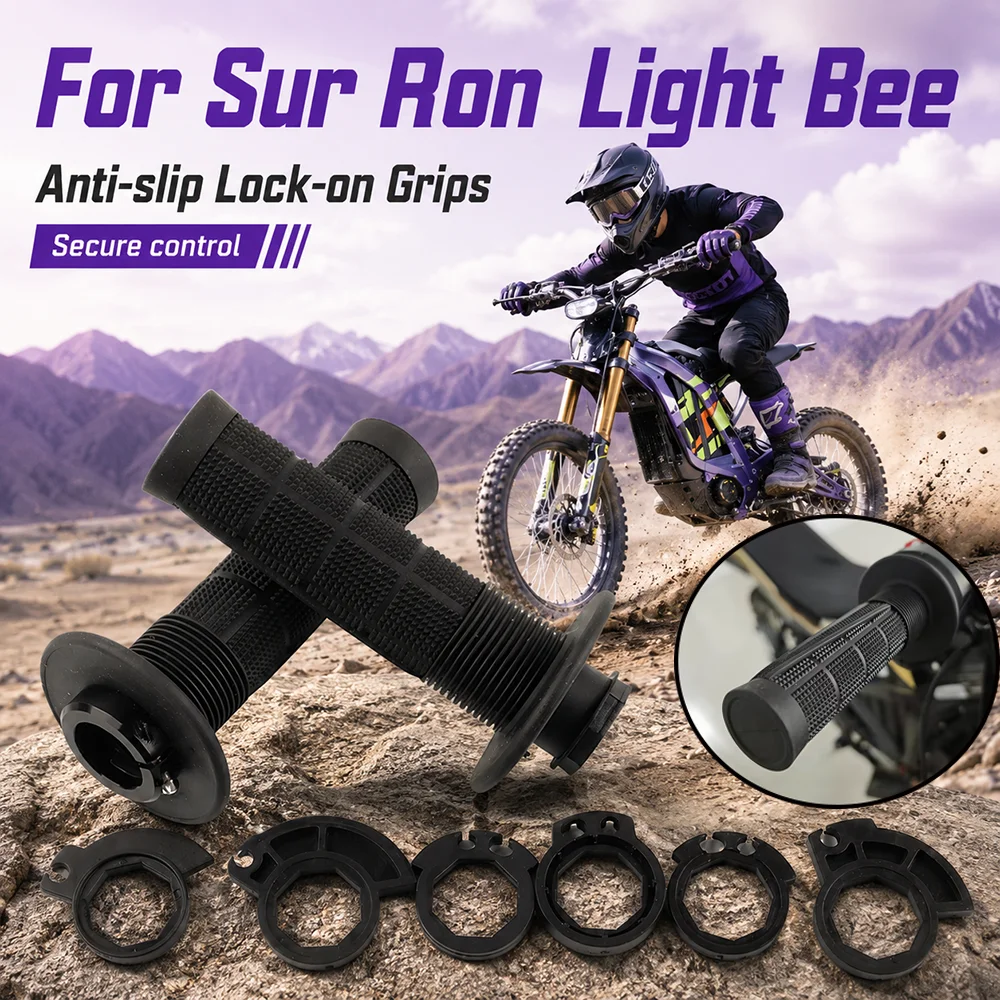For Sur Ron Light Bee Surron Lightbee Electric Dirt Bike Anti-slip Handlebar Throttle Turn Grips Snap-on Cam Lock-on Grip Handle