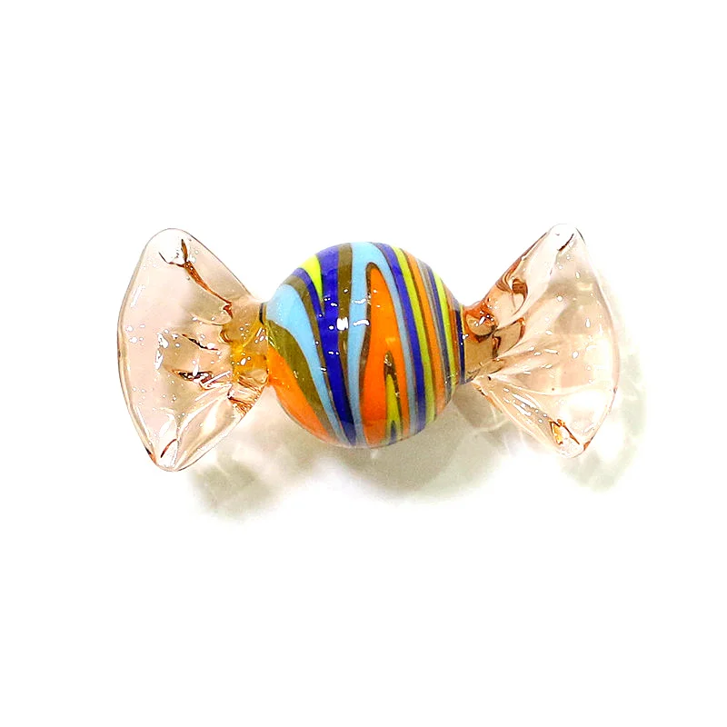 6pcs Vintage Murano Glass Sweets Lovely Miniature Candy Ornaments Home Living Room Desk Decoration Party Birthday Christmas Gift