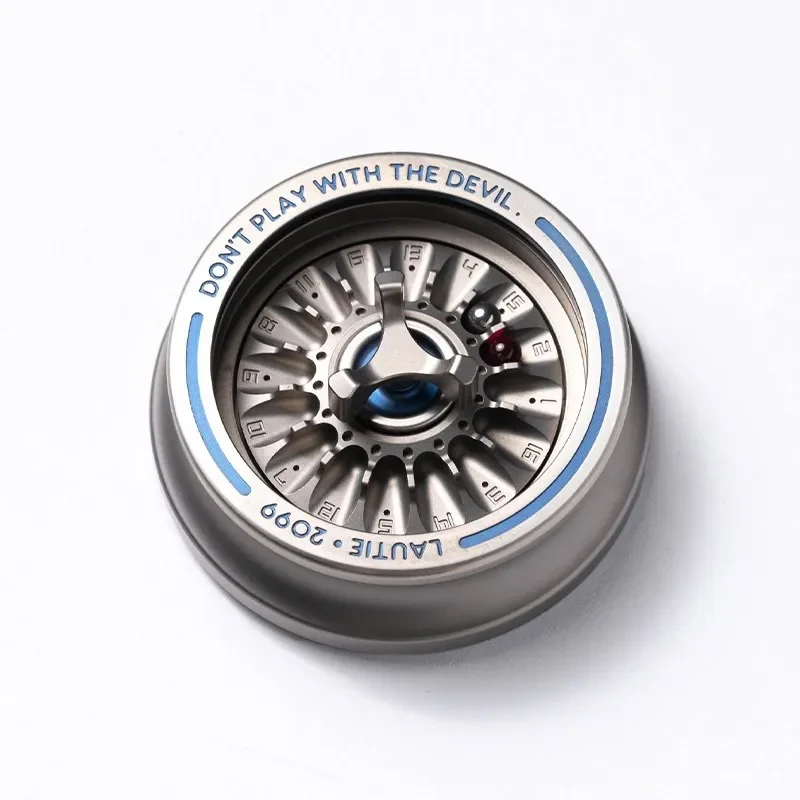 BLUE LAUTIE Link Rod Titanium Blauw Set Spinner Speelgoed Volwassenen Speelgoed Bureau Accessoires Tol Bureauspeelgoed