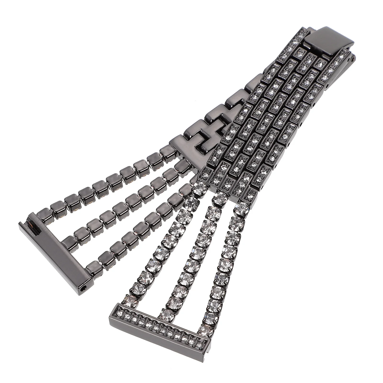 

Rhinestone Watch B Stainless Steel Diamond Strap Wristb s Accessories Bracelet Replacement Elegant Breathing Flexible Design