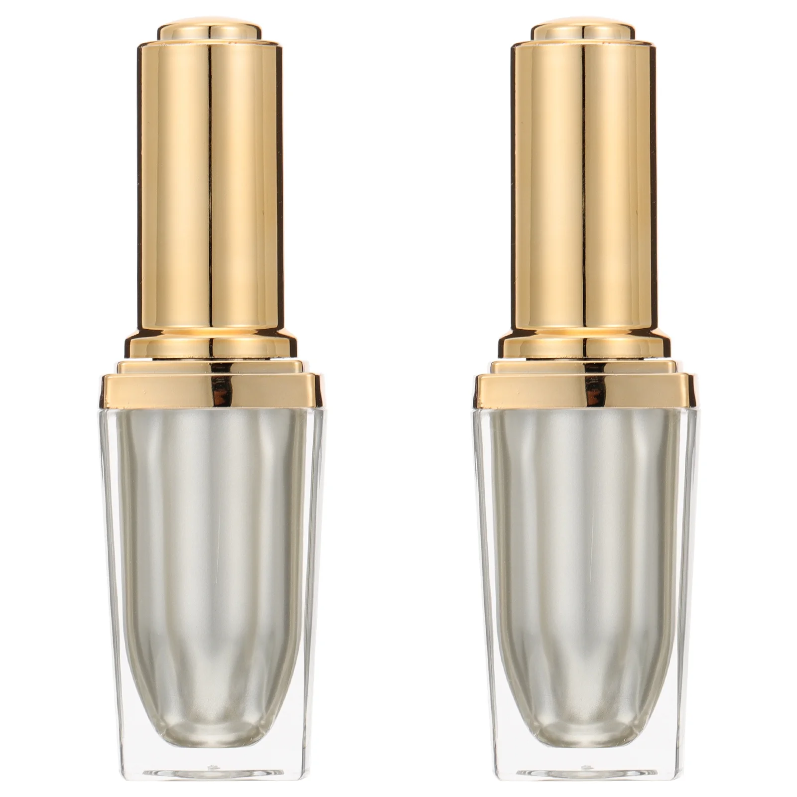 2Pcs Nail Polish Empty Bottle 10ml Clear Glass Airtight Refillable Brush Lid DIY Nail Art Supplies Container Glass Bottles