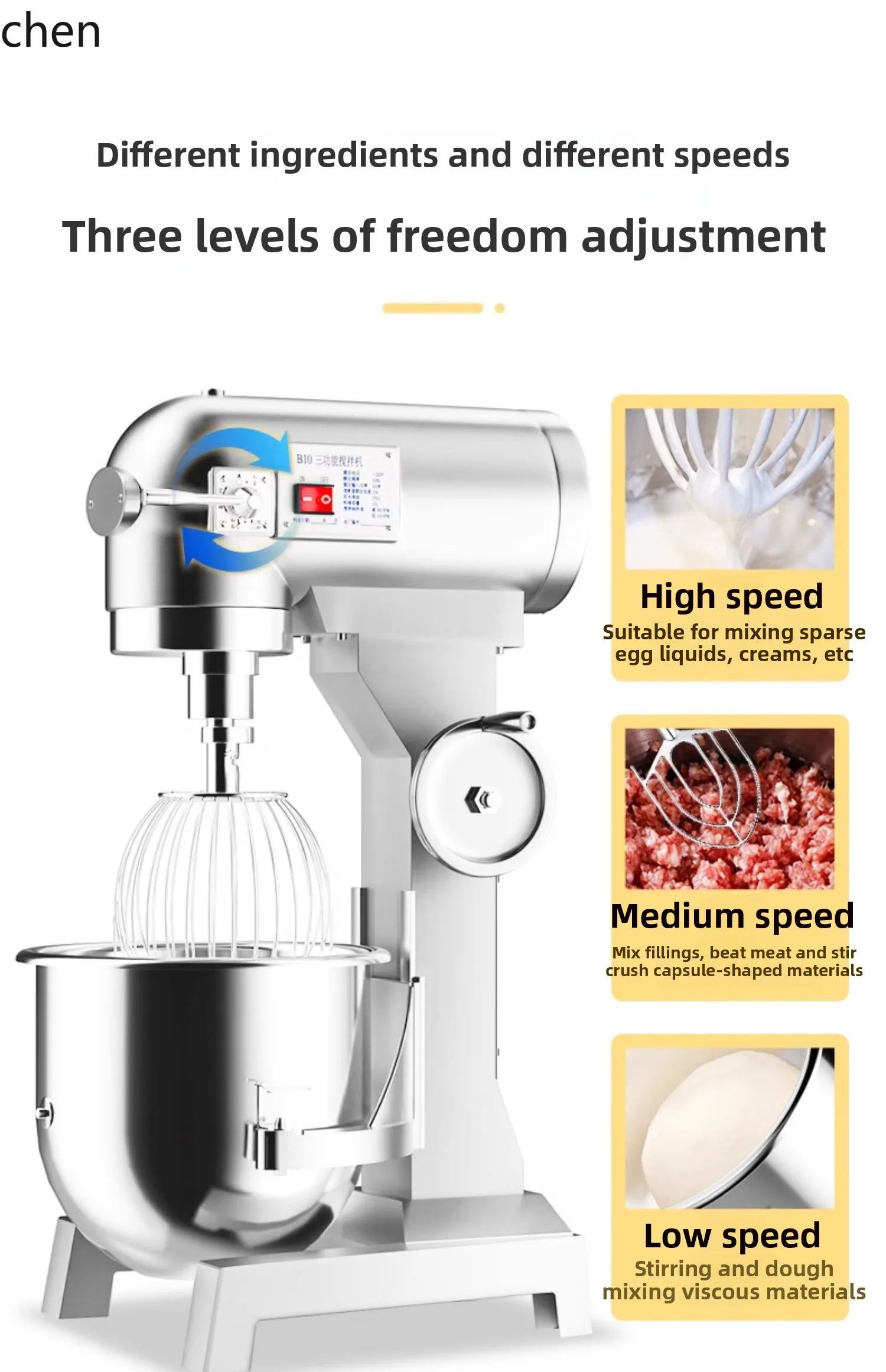 ZML Macchina da cucina multifunzionale Impastatrice automatica commerciale Impastatrice Attrezzatura da forno Macchina per il latte fresco per battere le uova