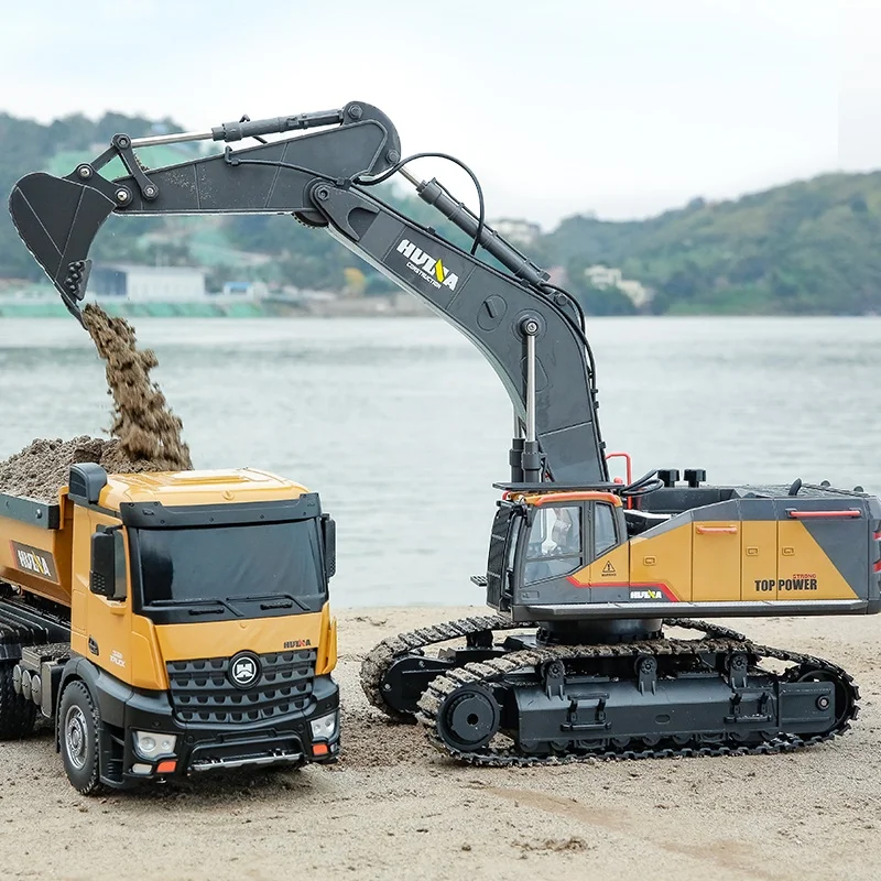 

592 Large 680 ° Rotation 22 Way High Simulation Control Remote Control Alloy High Toughness And Drop Resistant Excavator