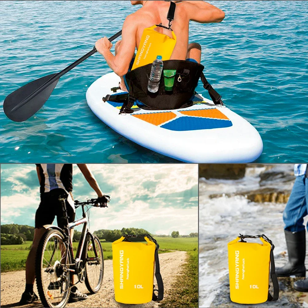 Waterproof Swimming Bag Dry Sack 10/20/30L Waterproof Floating Dry Gear Bags For Boating Fishing Rafting Swimming