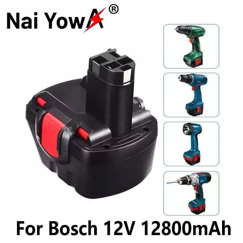 12V 12800mAh Replacement Bosch 12V Tool Rechargeable Batter GSR 12V AHS GSB GSR 12VE-2 BAT043 BAT045 BAT046 BAT049 BAT120 BAT139