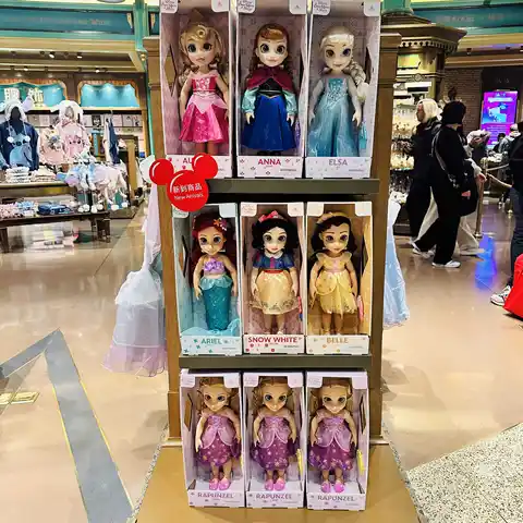 Disney Seven Princesses ( ELSA ANNA RAPUNZEL ARIEL BELLE AURORA SNOW WHITE ) Dolls for Girls - New Year Gift