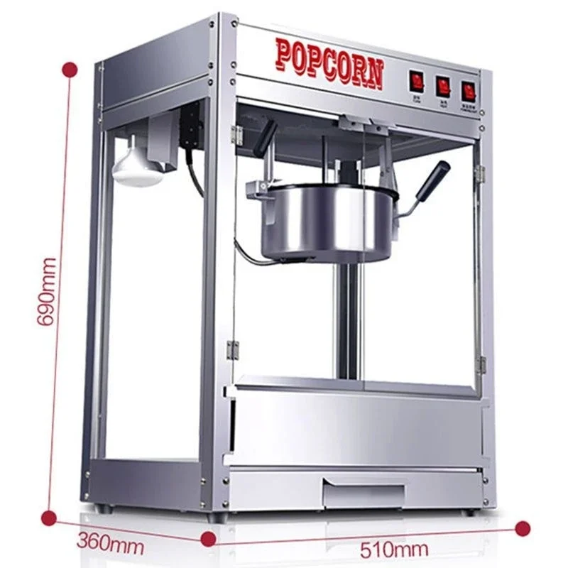 Macchina per popcorn automatica Macchina per popcorn elettrica commerciale Macchina per riso soffiato elettrica Popper per mais automatico commerciale