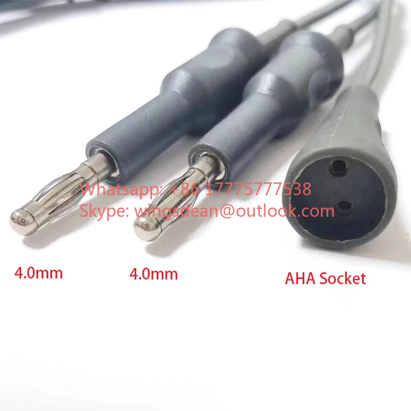 

Compatible Reusable Bipolar Forceps Cable, Anti High Temperature Sterilization, 4.0mm Banana Connector, AHA Socket, 3m