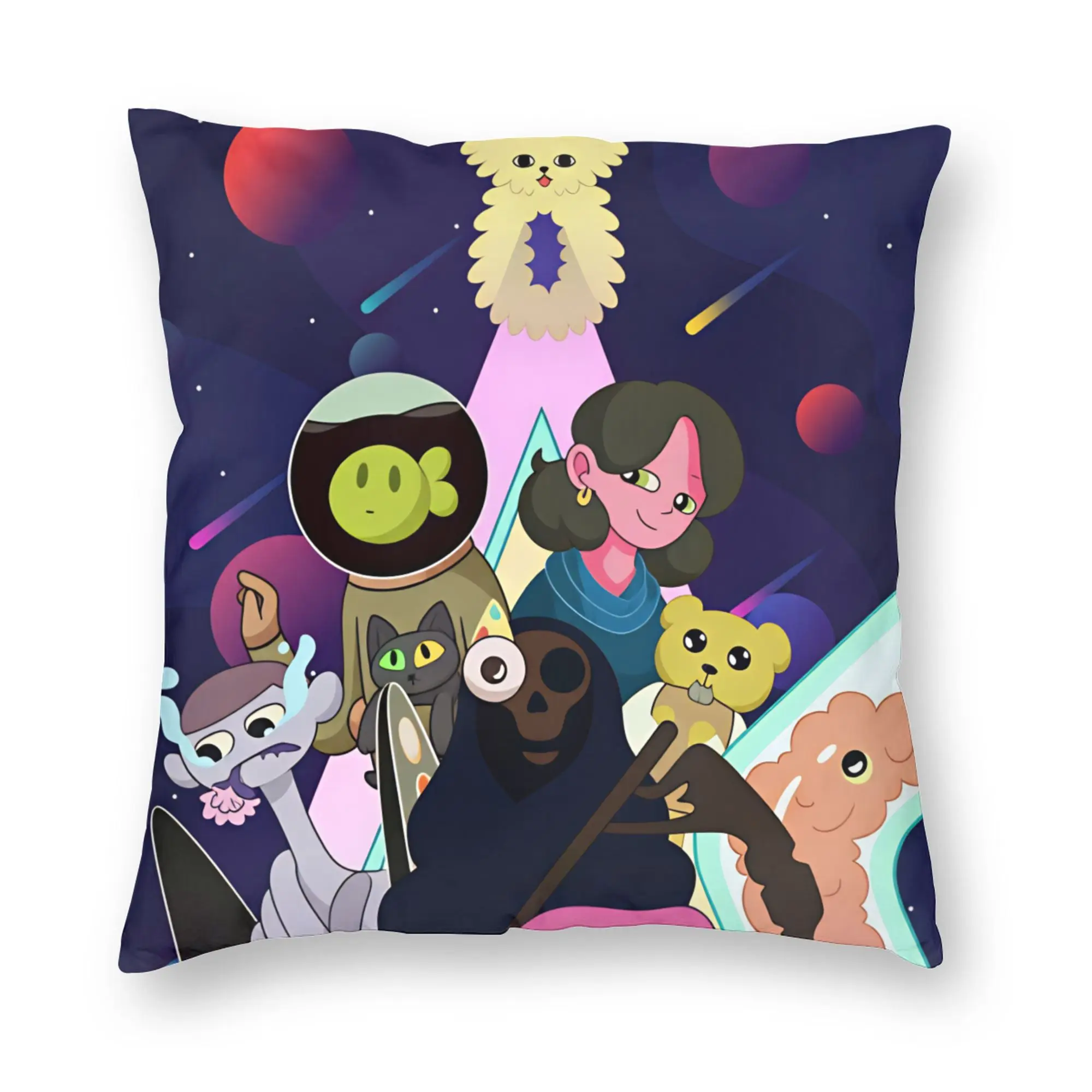 Cartoon M-Midnight Gospel Pillow Case  Retro Trendy Pillow Cover Design Pillowcases For Living Room Bed Chair