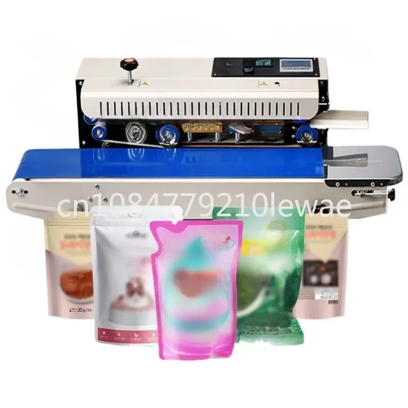 FR-900 automatic continuous sealing machine, aluminum foil bag,  intelligent inkjet ink wheel printing, production date