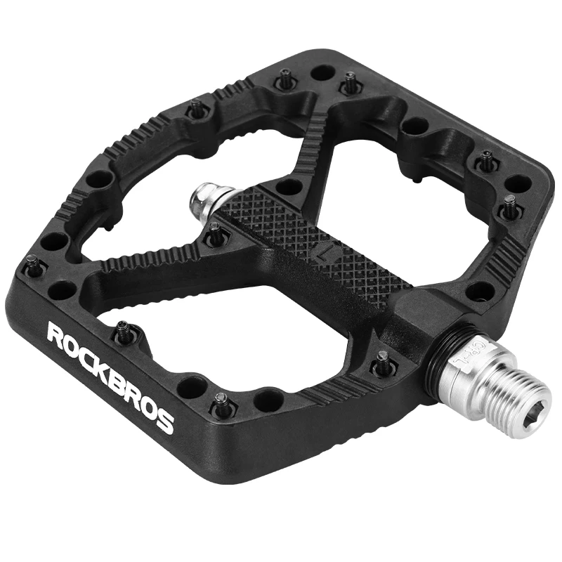 ROCKBROS Nylon Bicycle Pedal Ultralight Seal Bearings Bike Pedals BMX MTB Road Flat Platform Cycling Pedals Bicycle Parts