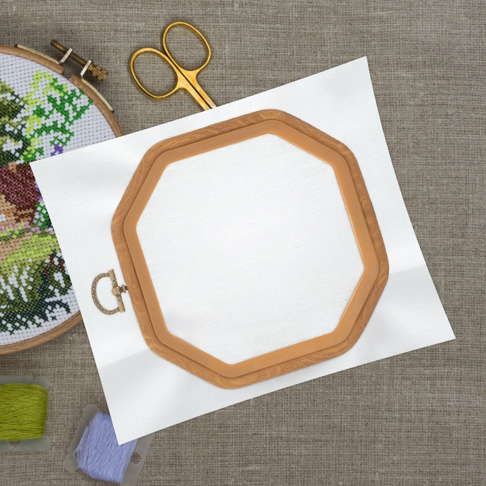 

Cross Stitch Hoop Frame Craft Embroidery Hoops Embroidered Plastic Pp Decorative