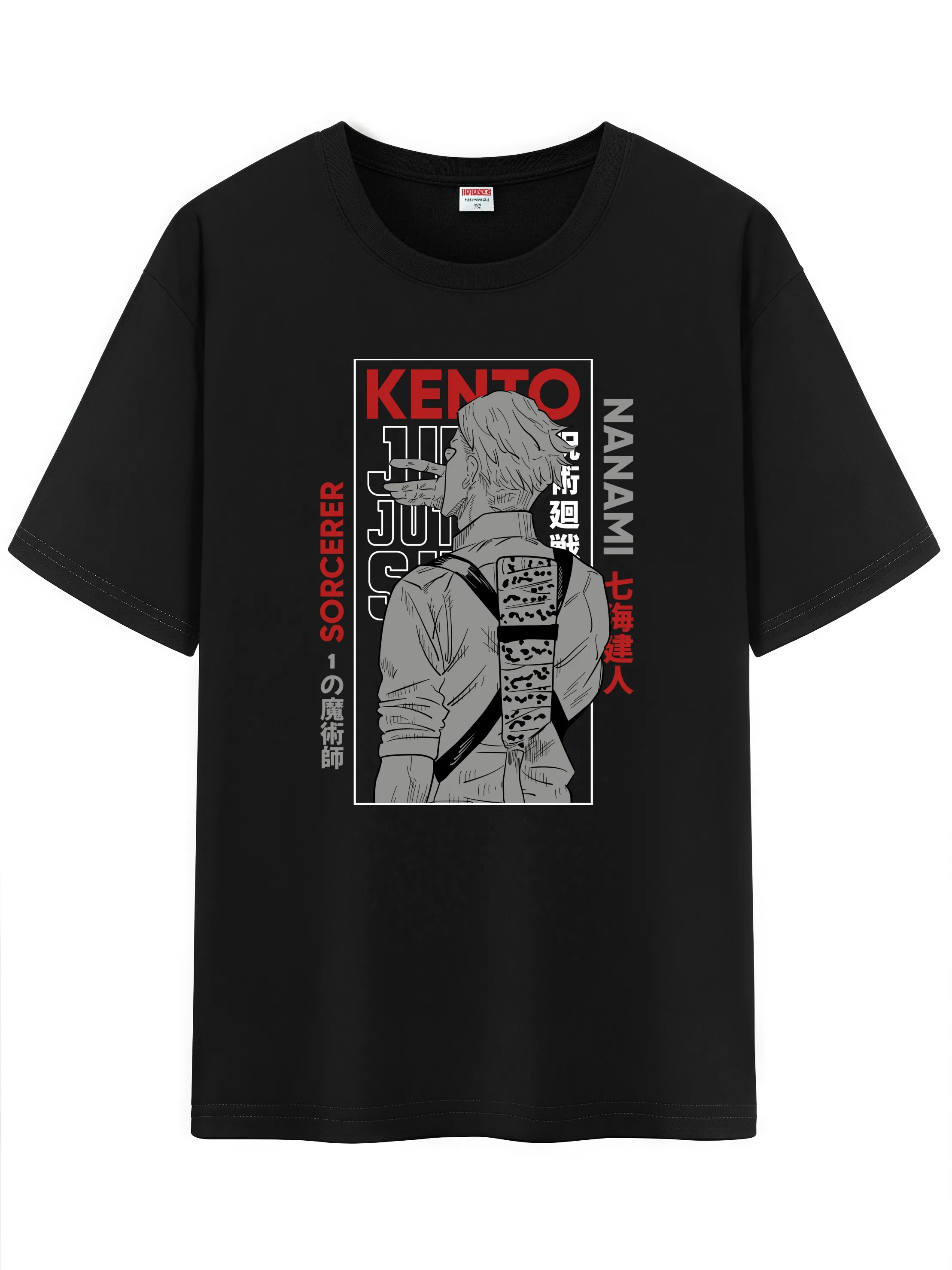 

Unisex Anime Character Pattern Cotton T-Shirt,JJK Jujutsu Kaisen Character Impression Short Sleeve Tee Shirt