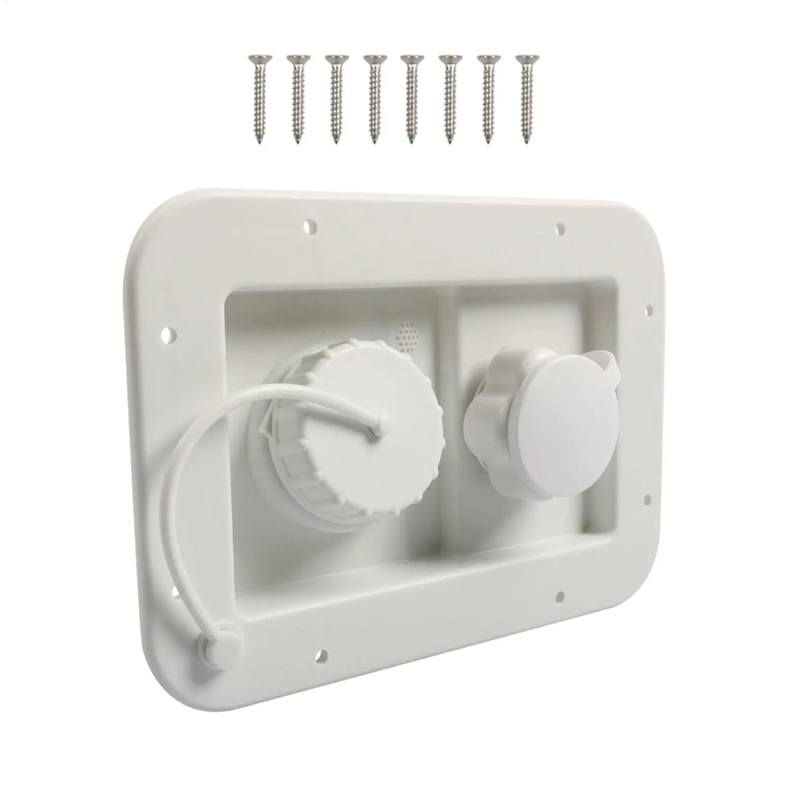 

RV Water Connection Inlet 2-Port Leakproof Quick Connect Leakproof RV City Water Connection For Road Trip Travel Camping Home