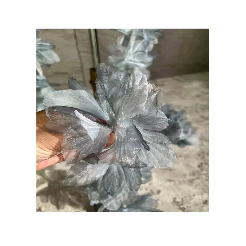 Organza Fabric Gradual Lace Flower Wedding Headwear Decorative Accessories Wholesale Cloth By Meters Diy Material