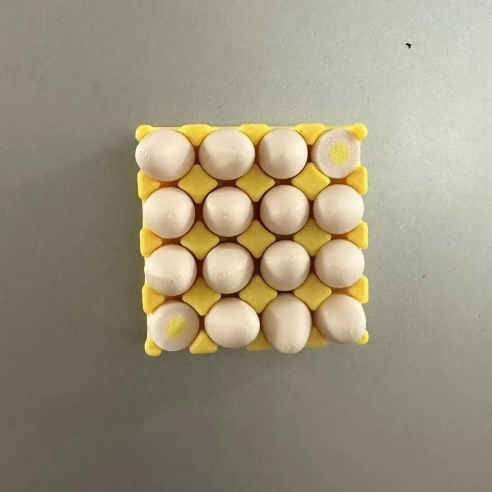 3D Printing Egg Tray Fridge Magnet Plastic Whimsical Realistic Egg Refrigerator Magnet Novelty Funny