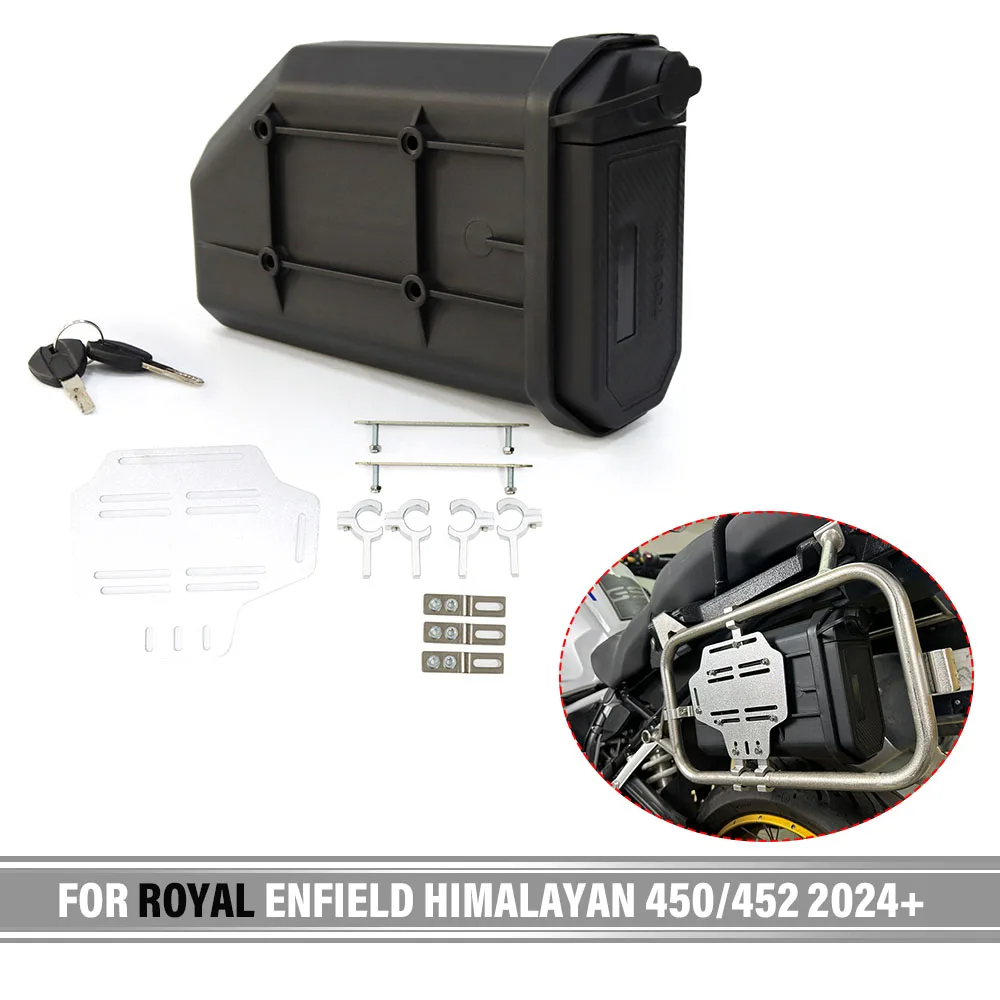 Caja de herramientas para motocicleta Royal Enfield Himalayan 450 / 452 2024 +, caja de herramientas decorativa lateral impermeable, kit de primeros