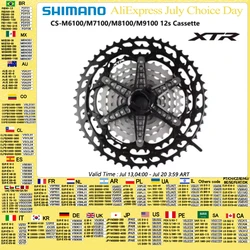 Shimano M6100 M7100 M8100 M8200 M9100 Cassette MS 12 Speed DEORE SLX XT XTR Series 12s 10-51T/10-45T For Mountain Bike Ride Part