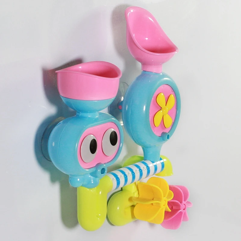 Moulin à vent avec station de cascade et aspiration standard, jouets de bain pour bébé, baignoire de douche pour enfants, tout-petits, enfants de 18 mois