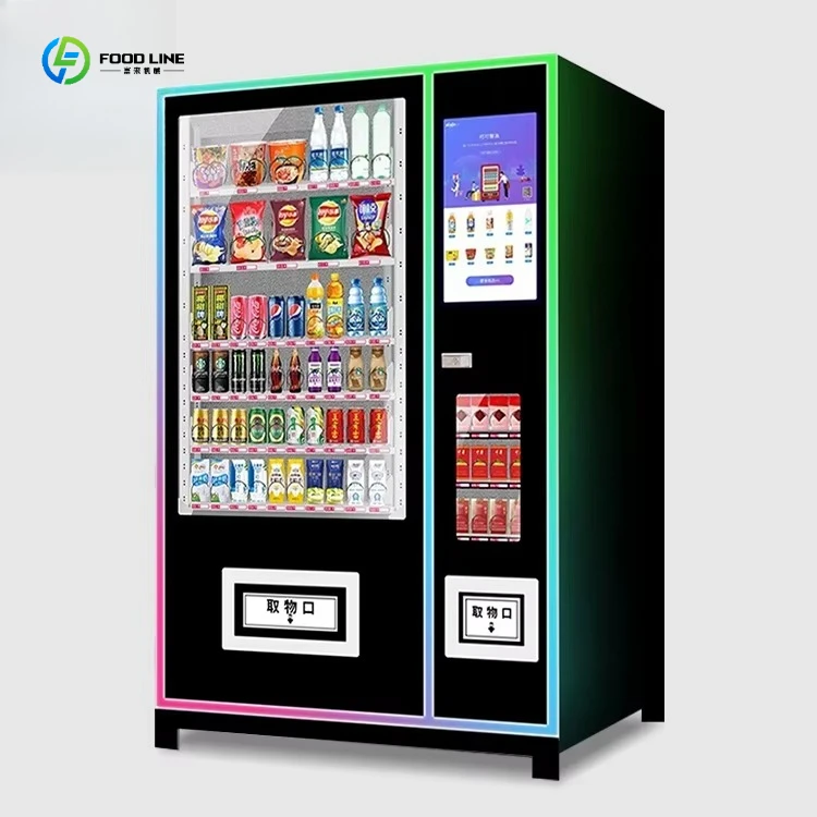 Smart 24 Hours Service Condom Cosmetic Candy Food Drink Self Vending Machines Custom Logo FL Customized