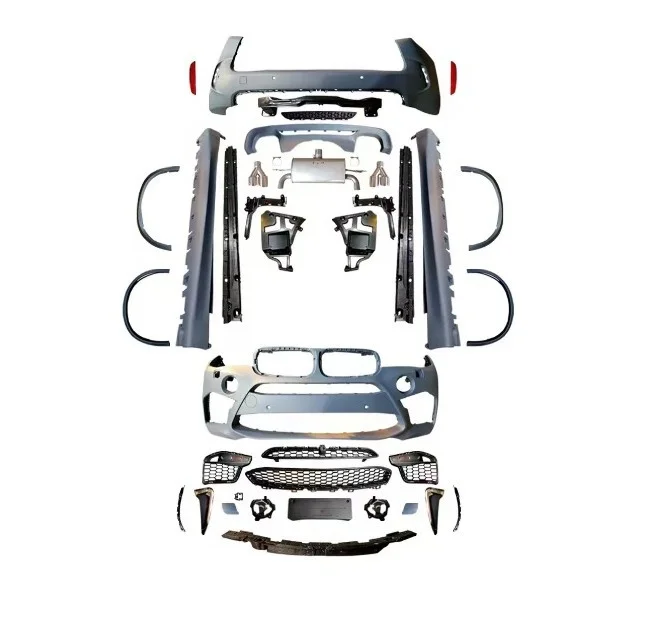 

Быстрая доставка 2014-2018 комплект кузова для X5F15, обновленные автомобильные бамперы X5M, боковые юбки, решетка, выхлопные трубы