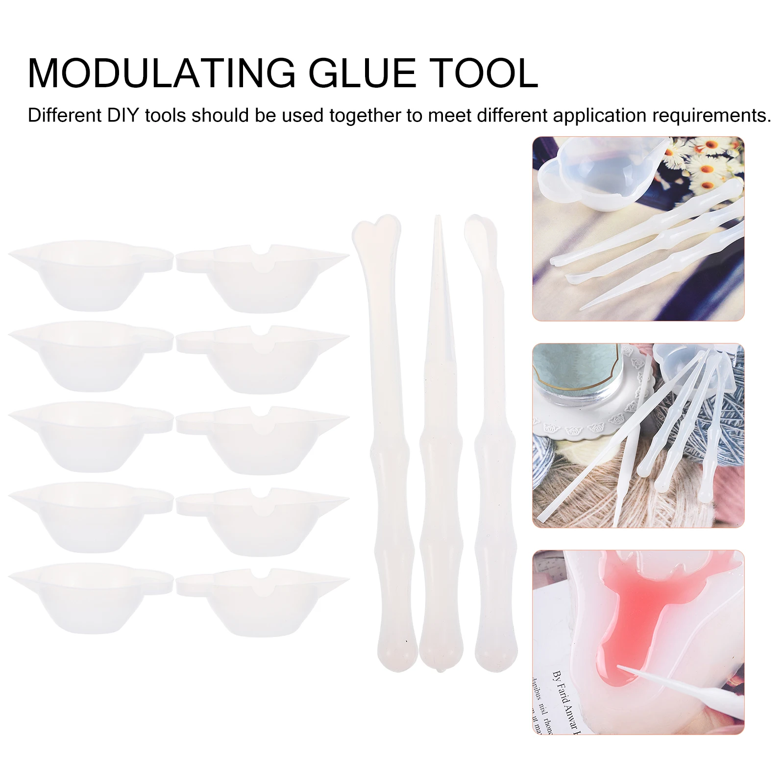

Silicone Glue Cup Set Epoxy Mixing Cups Stirring Sticks Reusable DIY Craft Tools Accessories Safe Durable Perfect Gift