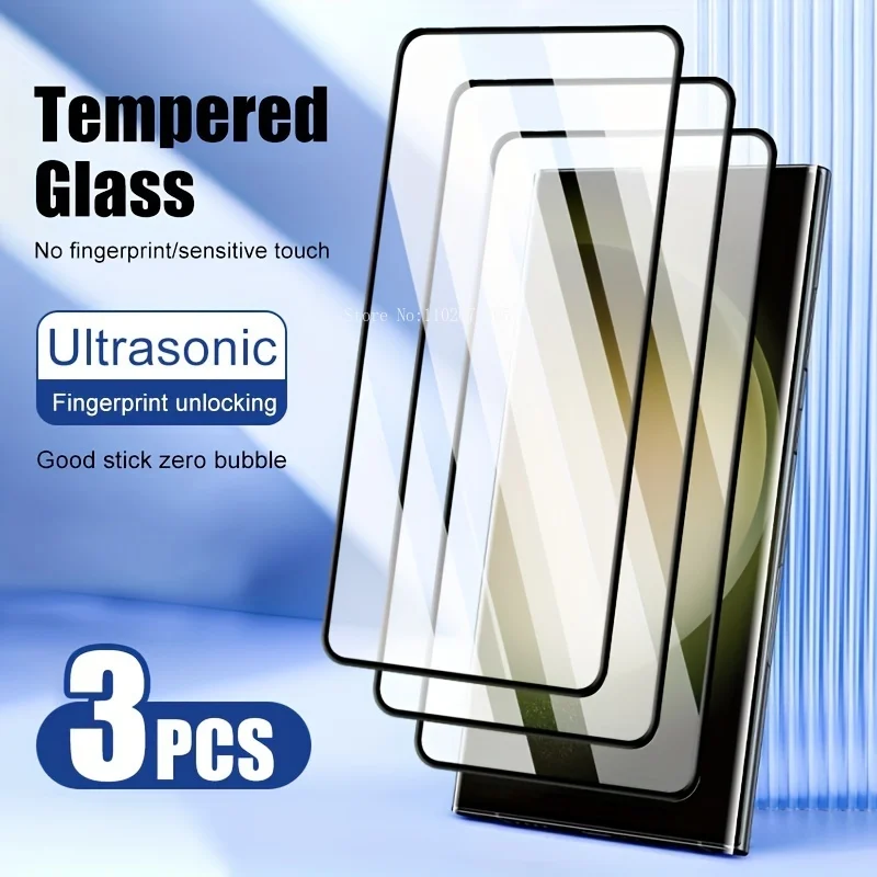 

3Pcs Tempered Glass For Samsung Galaxy S24 S24 Plus S24 Ultra S23 S23Plus S22 S22Plus S21 Plus Protective Glass