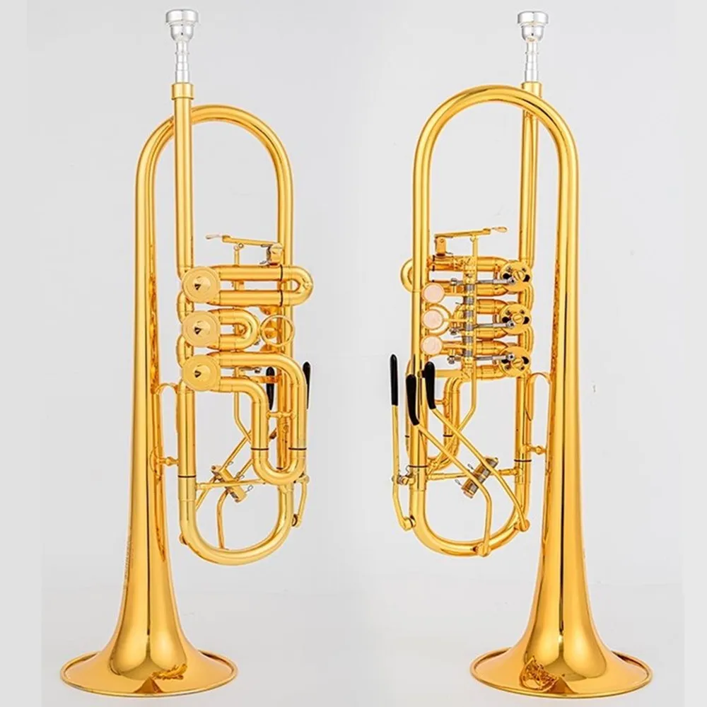 Japan quality trumpet instrument flat key trumpet B-flat tuning high-end trumpet wind instrument performance playing orchestr