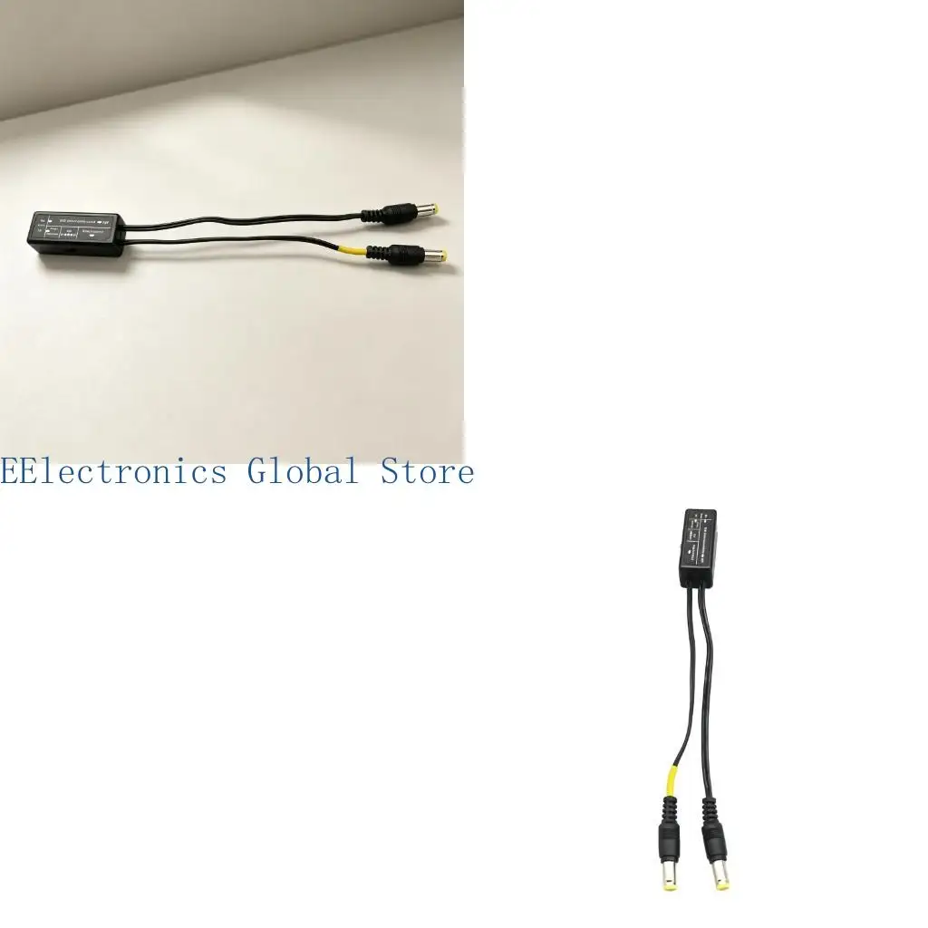 462B DC5.5x2.1mm 12V to 5V 9V 12V Power Splitter Cable for Home Electronics, Double Wire Layout with Short Reach for Cabinet