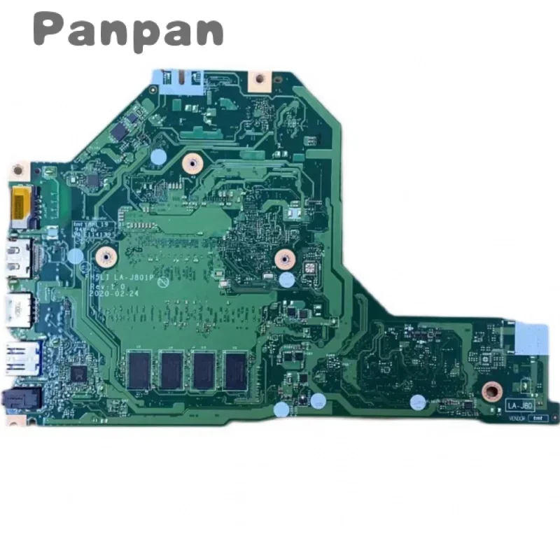 For ACER Aspire A315-56 Laptop Motherboard With SRGKF I3-1005G1 I5-1035G1 CPU 4G RAM DDR4 FH5LI LA-J801P NBHS511001