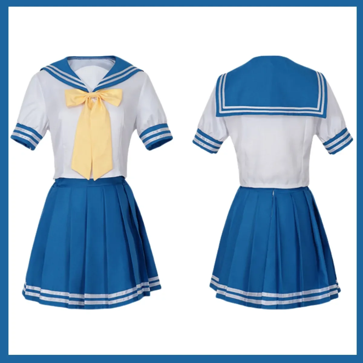 Anime Lucky☆Star Izumi Konata Hiiragi Tsukasa Cosplay Costume Takara Miyuki Hiiragi Kagami Wig Blue JK School Uniform Woman Suit