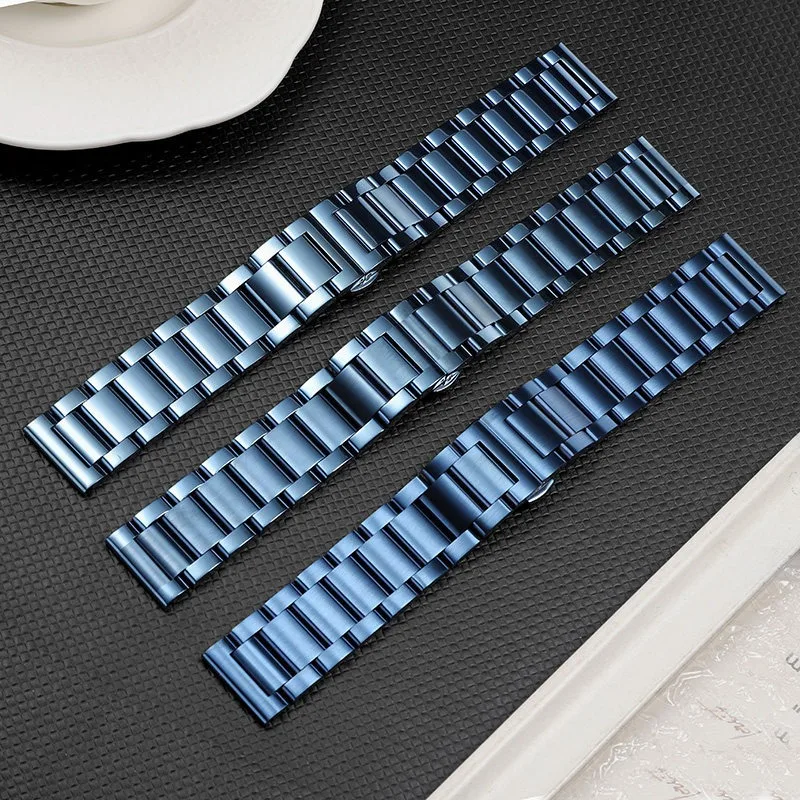 Blue Stainless Steel Watch Strap for Blancpain Fifty Fathoms & Swatch  Watch Band Replacement Metal Watch Bracelet 22mm 23mm