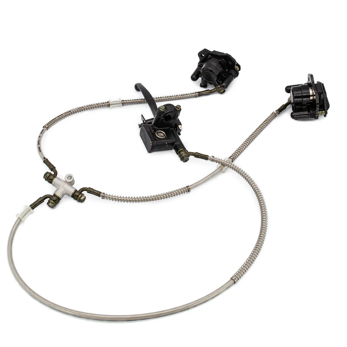 

New Front Twin Disc Brake Caliper Master Cylinder 150cc 200cc 250cc ATV Quad Buggy