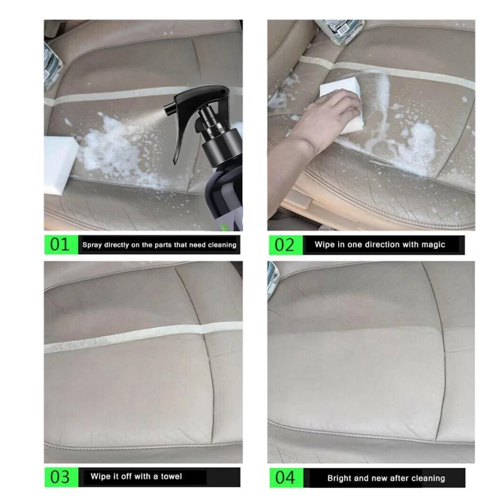 Car Interior Cleaner Agent Ceiling Cleaner Leather Flannel Woven Fabric Water Free Multipurpose Auto Dash Cleaning Tool HGKJ S21 image 5