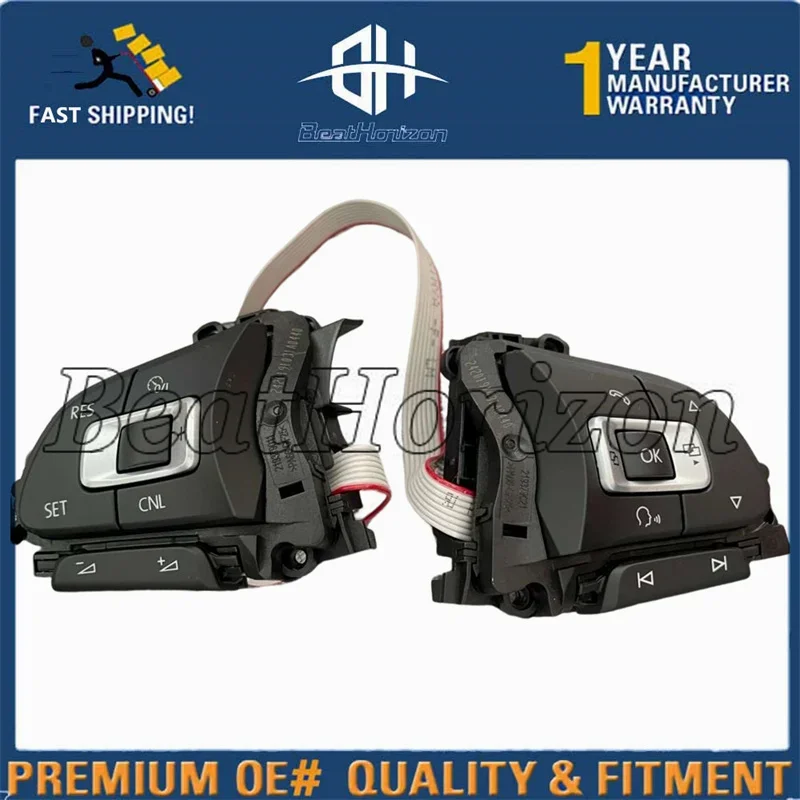 

Pair MFSW CNL Multifunctional Steering Wheel Button Key Cruise Control Switch for Volkswagen VW Golf 7 MK7 E-golf 5G0959442P