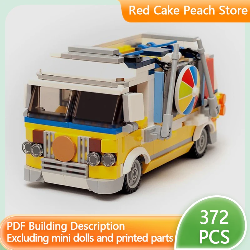 

Модель скоростного гоночного автомобиля MOC, строительные кирпичи, мобильный грузовик с едой, модульная технология, детские праздничные подарки, сборка игрушек, костюм