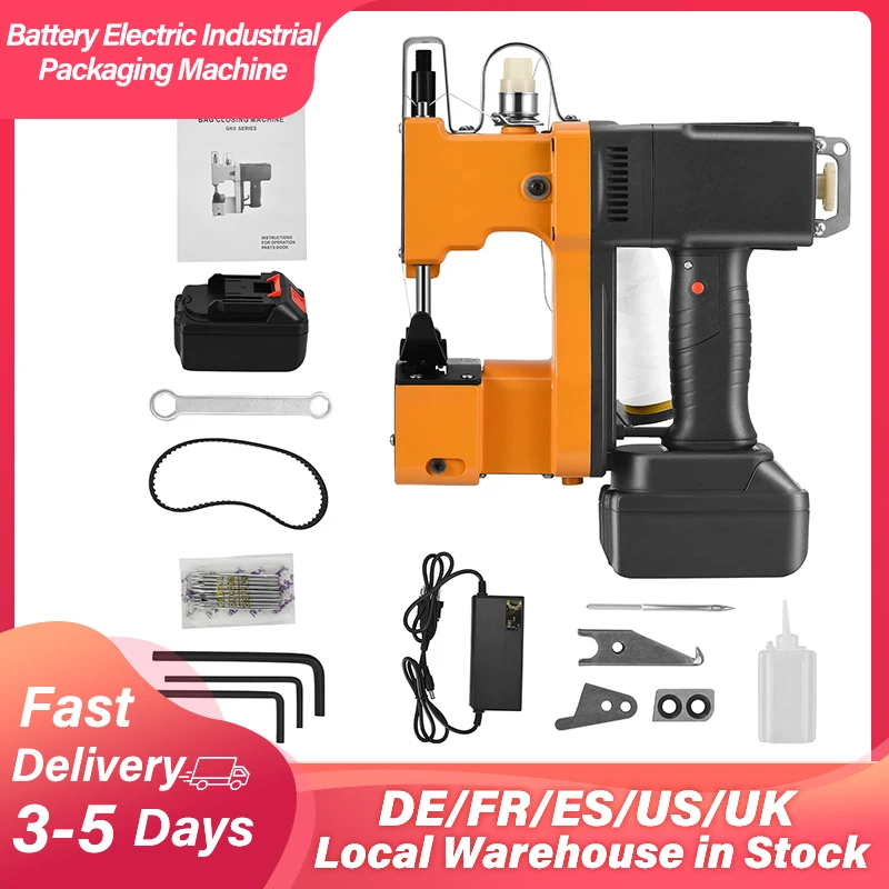 

Electric Bag Sewing Machine 2200mAh Lithium Battery Handheld Industrial Packaging Sewing Machine for Hessian Canvas Fabric Bags