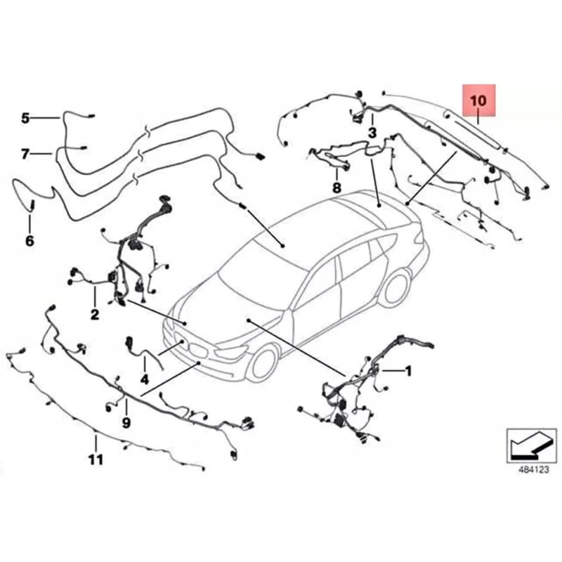 Replacement Parking Assist Sensor Cable for F10 F12 F13 61119336380 Rear Bumper Parking Sensor Wiring Auto Accessories image 2