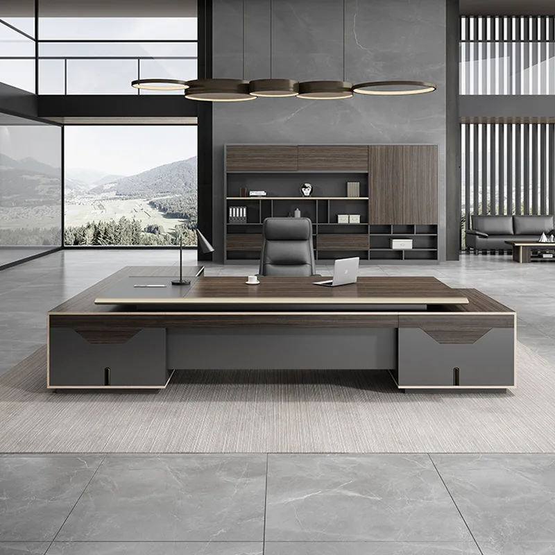 

New Boss Office President Desk Simple Modern Class Supervisor General Manager Office Desk And Chair Combination