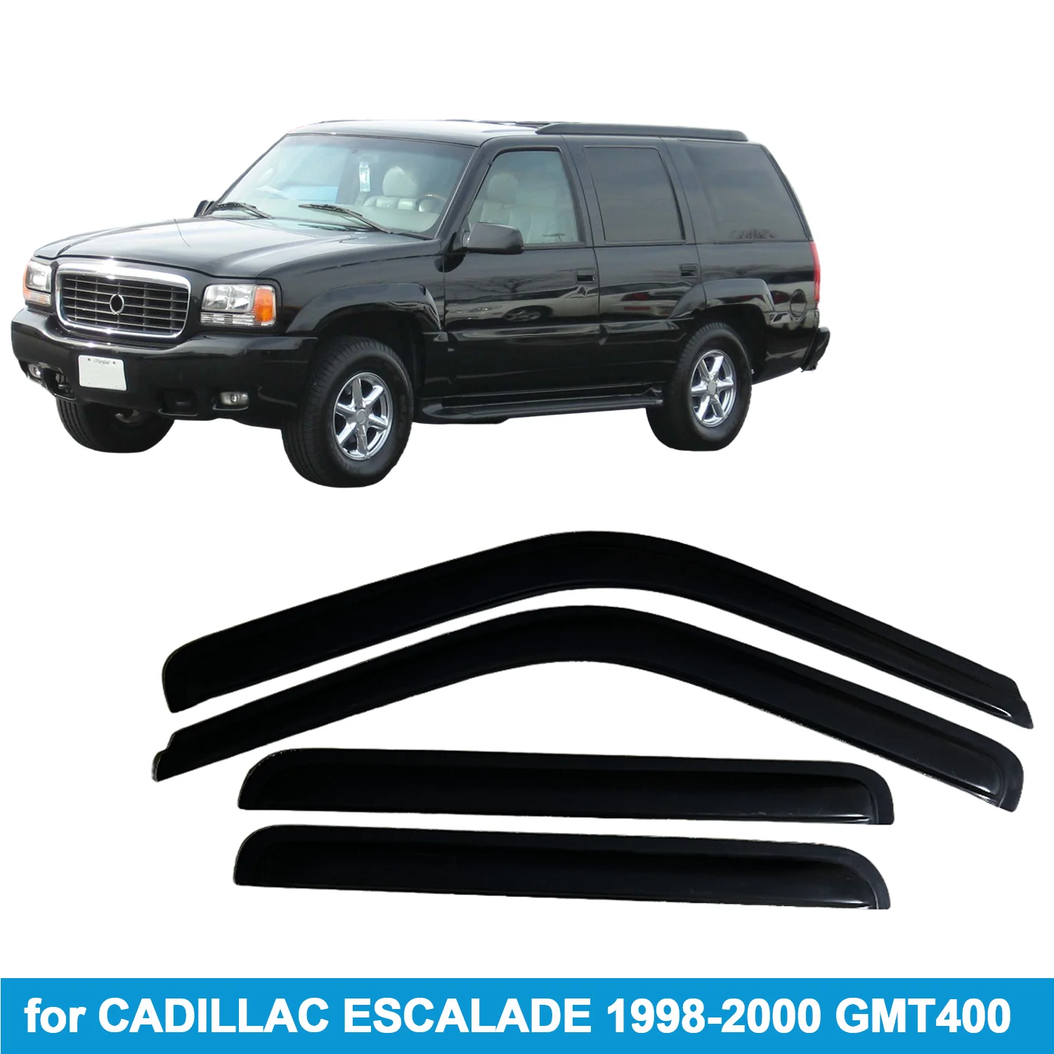 

Оконный козырек для CADILLAC ESCALADE 1998-2000 GMT400, защита от дождя, боковой дефлектор, защита от атмосферных воздействий, лента для наружного крепления