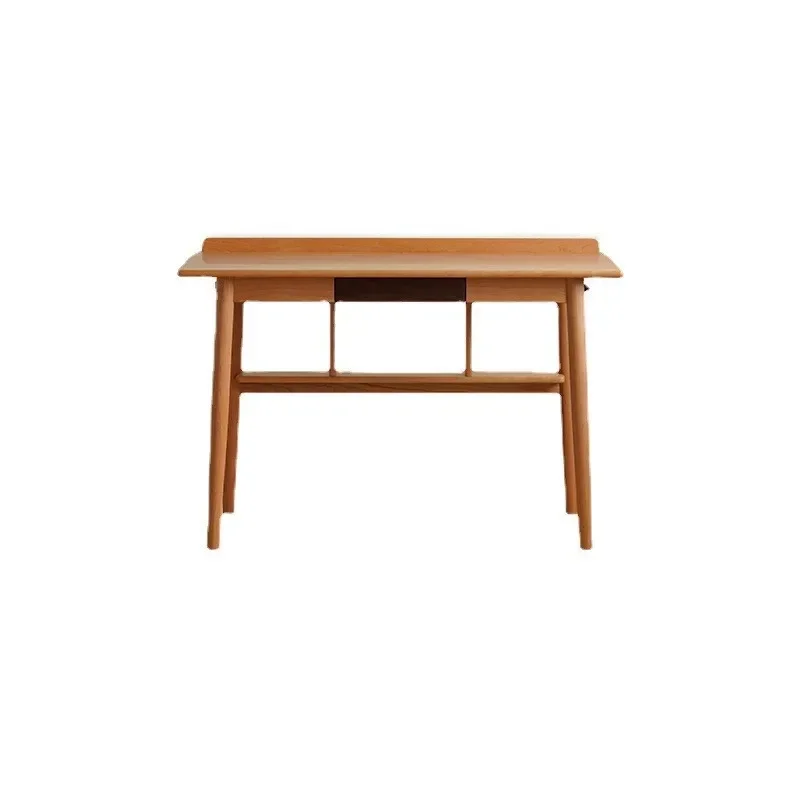Log furniture Japanese simple cherry wood computer desk writing desk household
