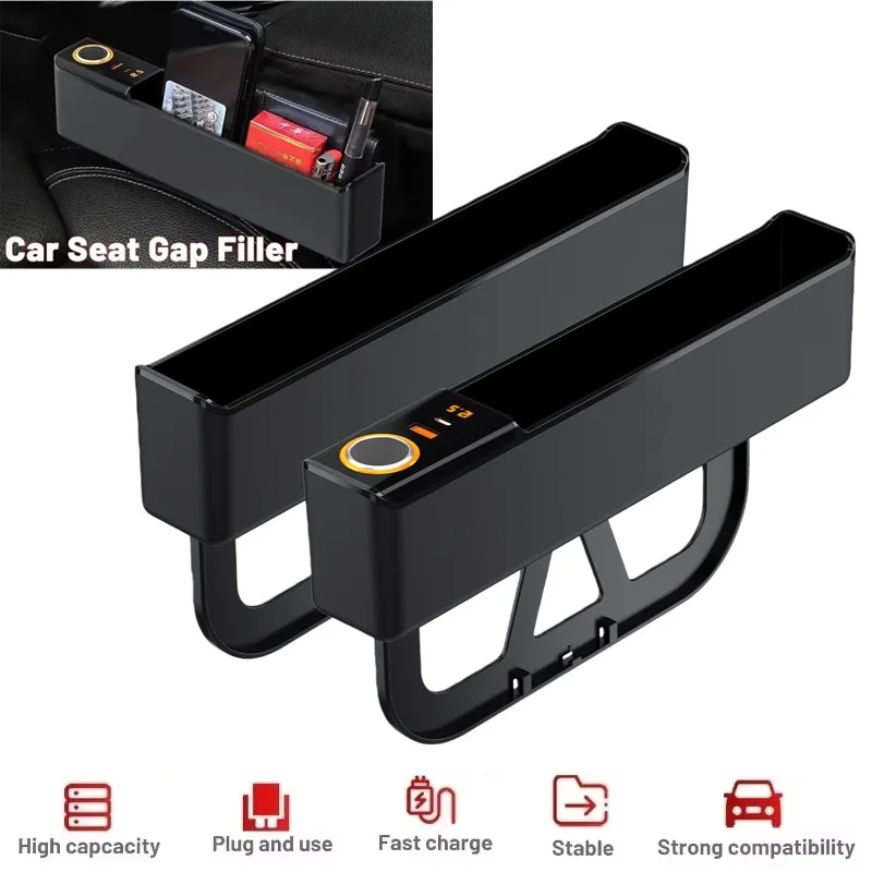 العالمي مقعد السيارة شق صندوق تخزين مقعد الفجوة شق جيب الماسك السيارات الشريط المركزي المنظم مع/بدون نوع C شحن #1