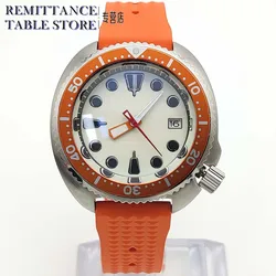 Orange Men's Sapphire Watch, Luminous Sterile Dial, Waterproof Stainless Steel Case, Men's Casual Watch