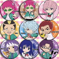 COSSUN Saiki Kusuo no sai-nan Cosplay Badges Teruhashi Kokomi Brooch Icon Collection Bags Breastpin for Backpacks Clothing