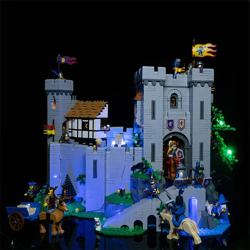 LED Light Kit For LEGO 10305 Lion King Castle Knights Medieval Castle Gift (Not Include Building Blocks Bricks Kits Sets Model)