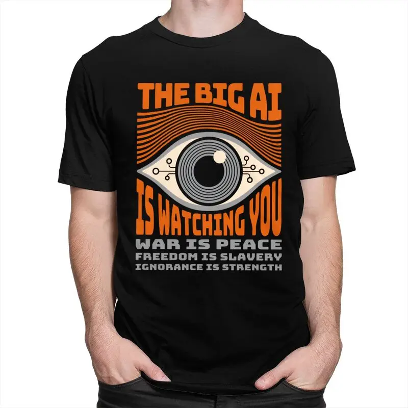 George Orwell 1984 Election Dystopian T Shirt Unisex Short Sleeve Awesome Graphic Clothing Summer Style Pure Cotton Camisetas